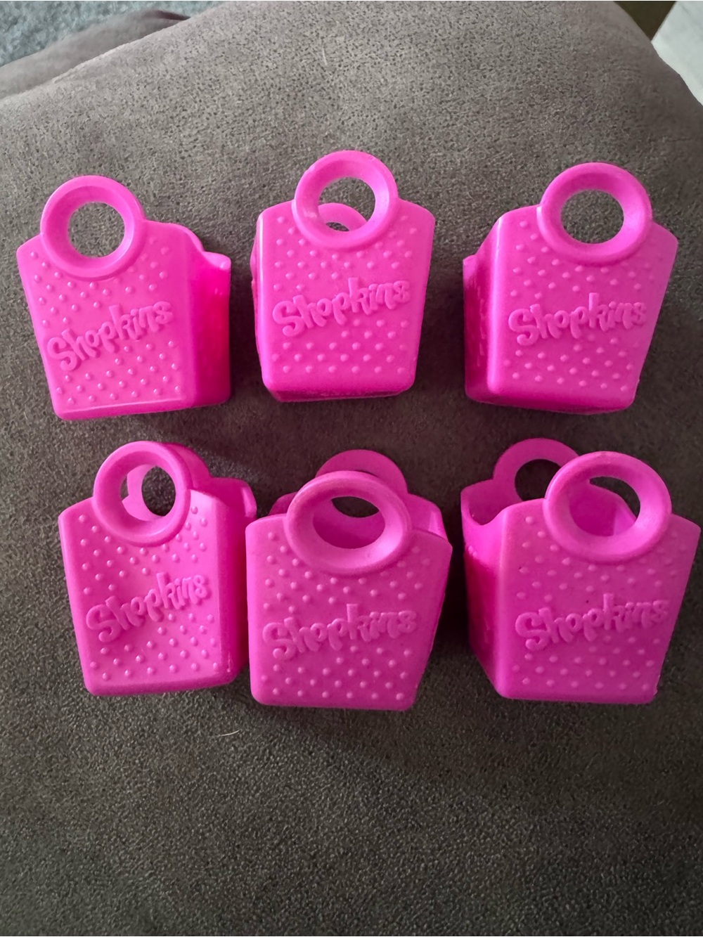 Shopkins Hot Pink Mini Tote Set of 6